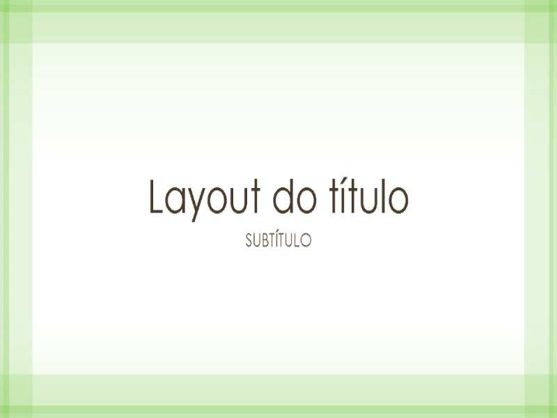 Apresentação com design de borda verde fina (widescreen) Apresentação com design de borda verde fina (widescreen)
