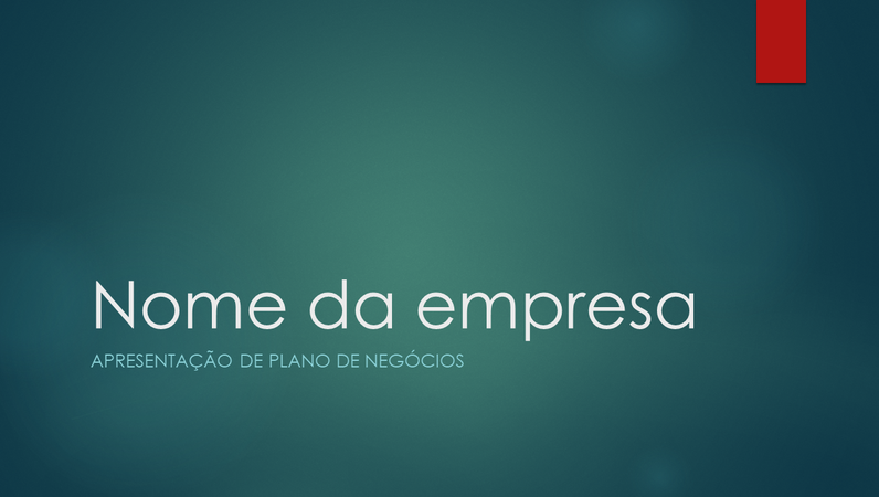 Apresentação do plano de negócios (design íon verde, widescreen) Apresentação do plano de negócios (design íon verde, widescreen)