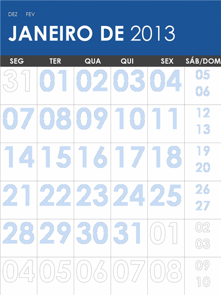 Calendário 2013-2014 multicor (S-D) Calendário 2013-2014 multicor (S-D)