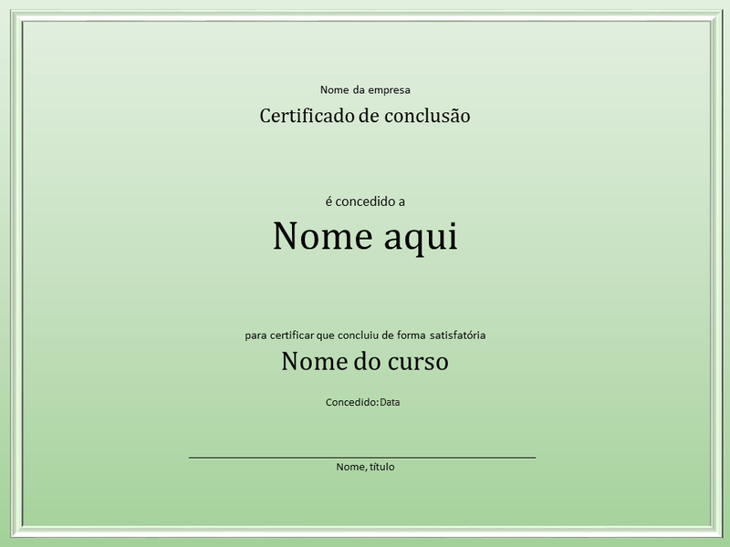 Modelo De Certificado De Curso Realizado V Rios Modelos Bank Home Com