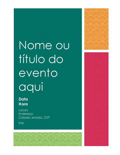Panfleto de bloco de cores