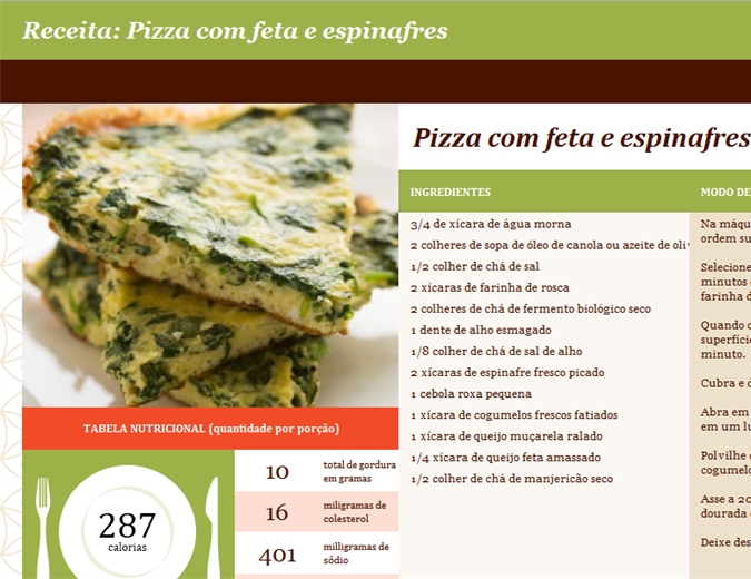 Controle de receitas Controle de receitas