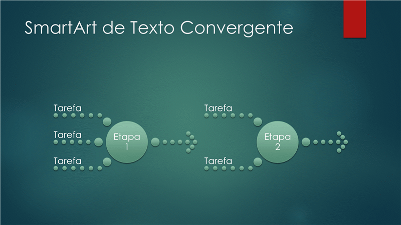 Diagrama de processo (texto convergente, design de bolha verde, widescreen) Diagrama de processo (texto convergente, design de bolha verde, widescreen)