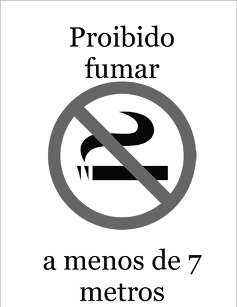 Símbolo de Proibido Fumar (preto e branco)