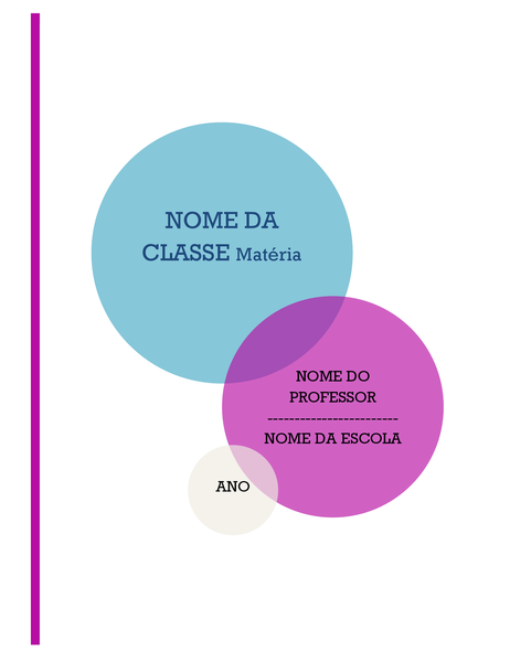 Kit de bloco de anotações de relatório para escolas (capa, lombada de fichário, etiquetas divisórias)