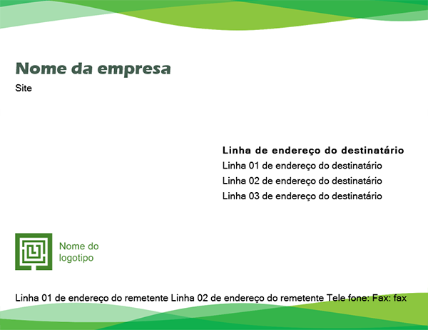 Envelope (design com ondas verdes) Envelope (design com ondas verdes)