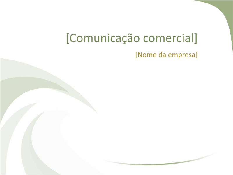 Slides de design comercial (design de Onda Verde) Slides de design comercial (design de Onda Verde)