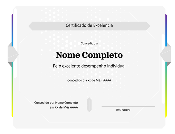 Certificado de Melhor de Todos Certificado de Melhor de Todos