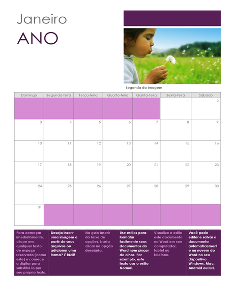 Calendário do Evento Calendário do Evento