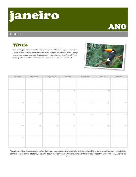 Calendário do instantâneo Calendário do instantâneo