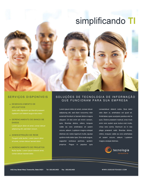 Folheto de empresa de tecnologia Folheto de empresa de tecnologia