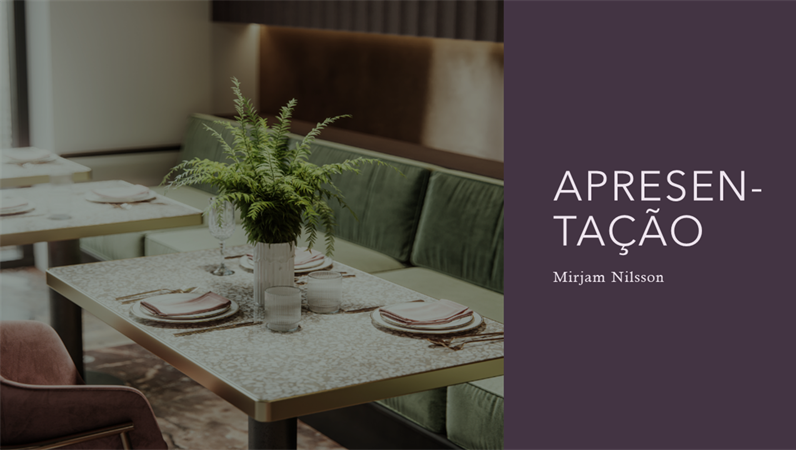 Apresentação para restaurantes Apresentação para restaurantes