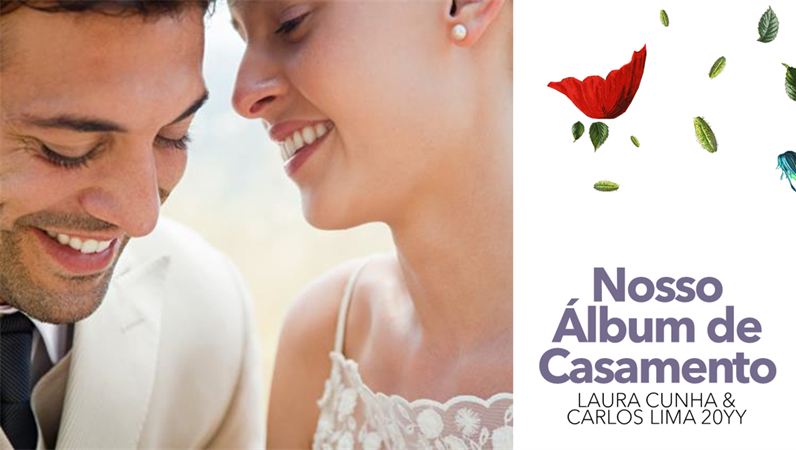 Álbum de casamento floral Álbum de casamento floral