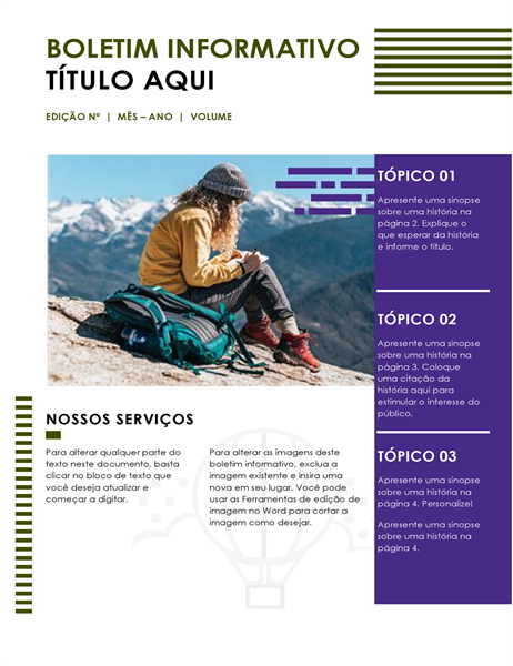 Boletim informativo de viagem Boletim informativo de viagem