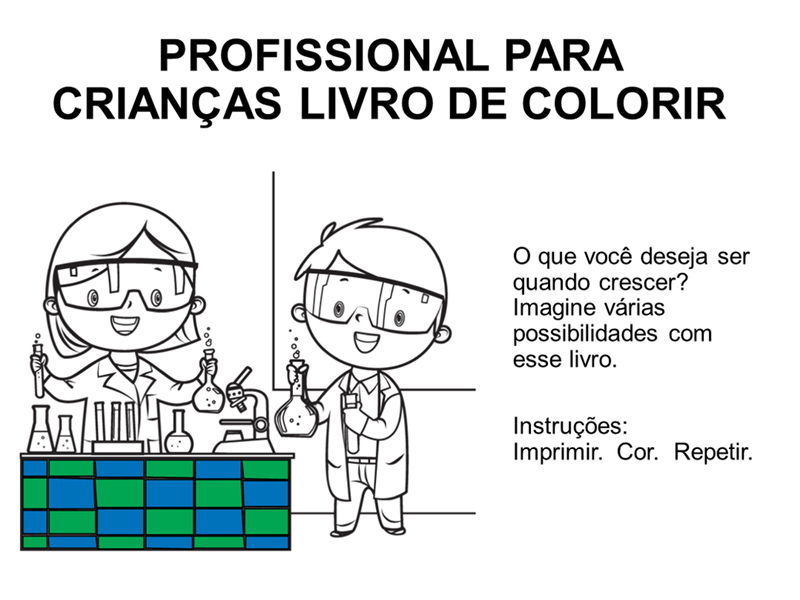 Livro para colorir infantil de profissões Livro para colorir infantil de profissões