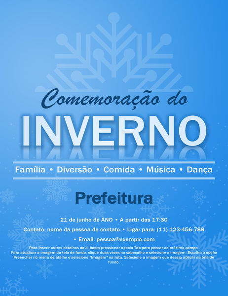 Panfleto de evento com flocos de neve Panfleto de evento com flocos de neve