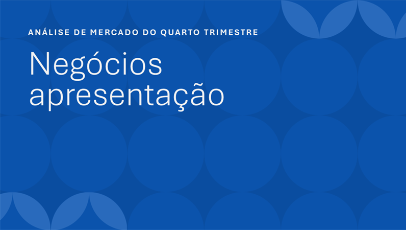 Apresentação com esferas azuis Apresentação com esferas azuis
