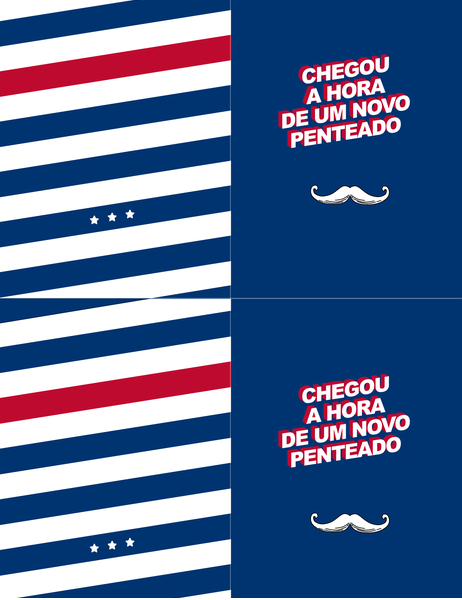 Cartão de saudação casual peculiar com bigode Cartão de saudação casual peculiar com bigode