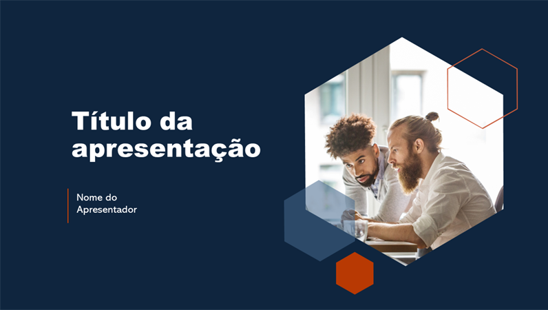 Apresentação hexagonal escura Apresentação hexagonal escura