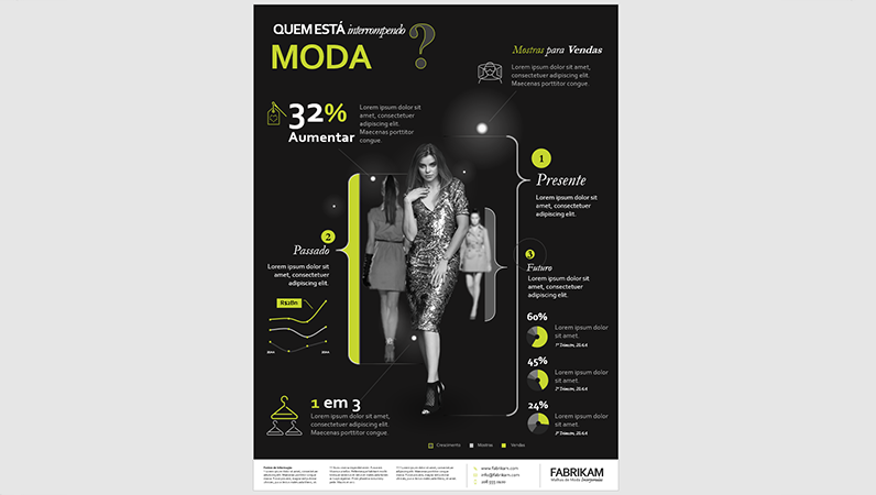 Pôster de infográficos de moda Pôster de infográficos de moda