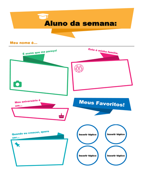Pôster do aluno da semana Pôster do aluno da semana