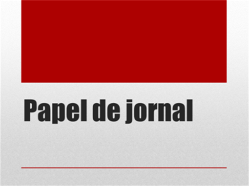 Papel de jornal Papel de jornal