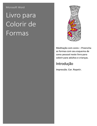 Livro para colorir de formas Livro para colorir de formas
