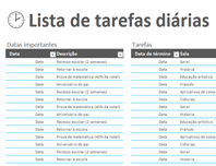 Lista De Tarefas Semanal Templates Office Com