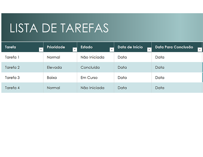 Lista de tarefas simples Lista de tarefas simples