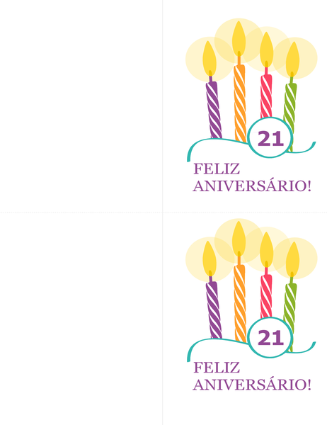 Cartões de aniversário importante (2 por página, compatível com o modelo Avery 8315) Cartões de aniversário importante (2 por página, compatível com o modelo Avery 8315)