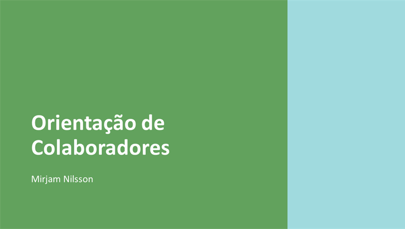 Apresentação de orientação para funcionários Apresentação de orientação para funcionários