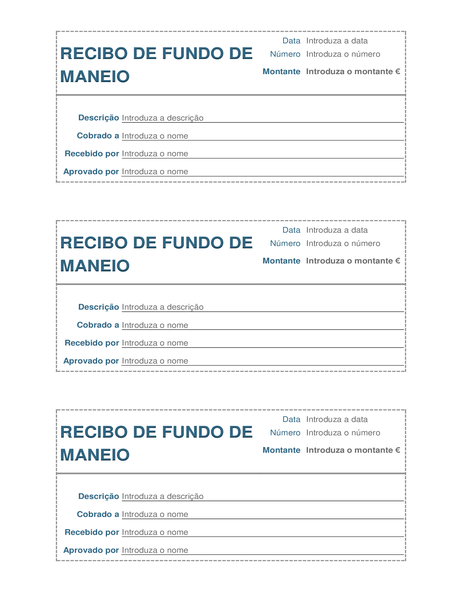 Recibo de fundo de maneio (3 por página) Recibo de fundo de maneio (3 por página)