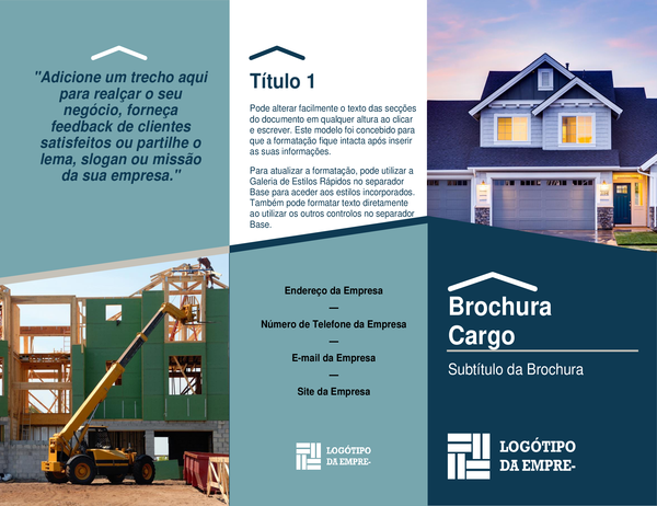 Brochura para construtor Brochura para construtor