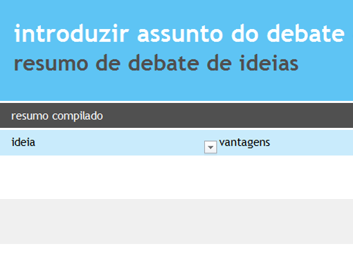 Colaboração em debate de ideias Colaboração em debate de ideias