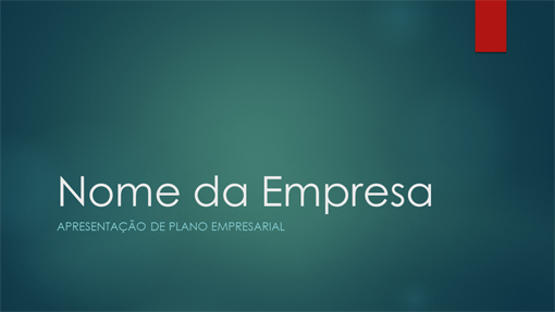 Apresentação do plano de negócios (design verde iónico 