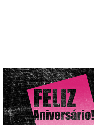 Cartão de aniversário, fundo rasurado (cor de rosa, preto, meia dobra) Cartão de aniversário, fundo rasurado (cor de rosa, preto, meia dobra)