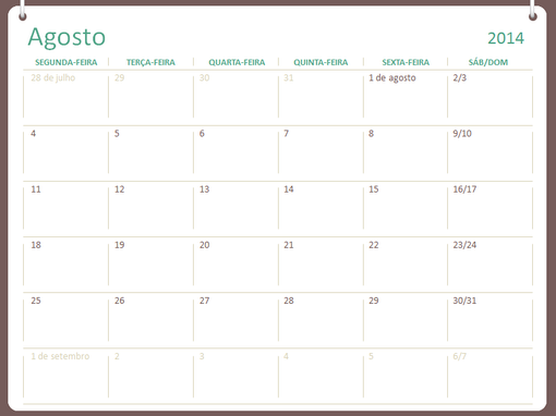 Calendário académico 2014-2015 (agosto-julho) Calendário académico 2014-2015 (agosto-julho)