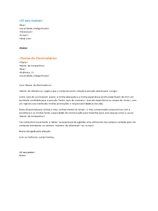 Carta apresentacao estagio