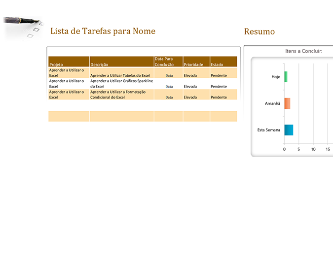 Lista de tarefas Lista de tarefas