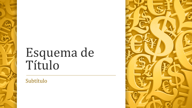 Apresentação com símbolos de moeda (ecrã panorâmico) Apresentação com símbolos de moeda (ecrã panorâmico)