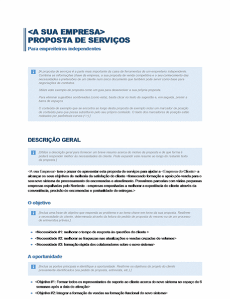Proposta de Serviços Proposta de Serviços