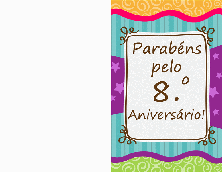 Cartão de parabéns - estrelas e riscas (infantil) Cartão de parabéns - estrelas e riscas (infantil)