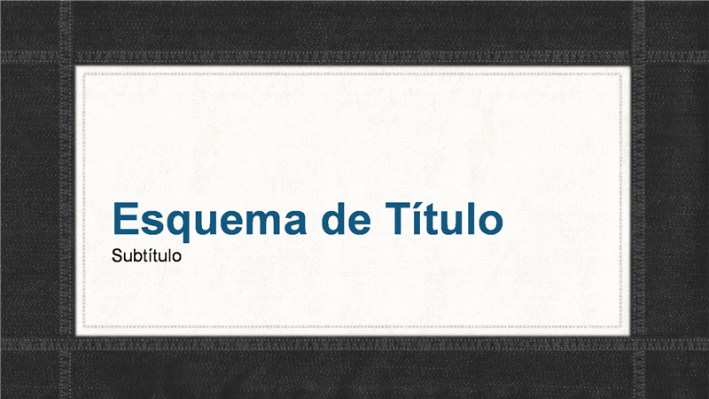 Apresentação com margens de ganga costuradas (ecrã panorâmico) Apresentação com margens de ganga costuradas (ecrã panorâmico)