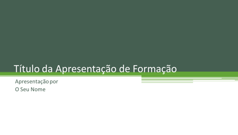 Apresentação de formação