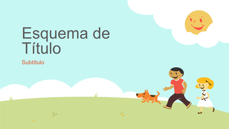 Design de apresentação de educação com crianças a brincar (ilustração de desenho, ecrã panorâmico) Design de apresentação de educação com crianças a brincar (ilustração de desenho, ecrã panorâmico)