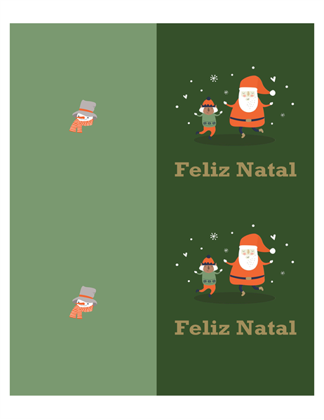 Cartões de Natal (design Espírito Natalício, 2 por página, compatível com papel da Avery) Cartões de Natal (design Espírito Natalício, 2 por página, compatível com papel da Avery)