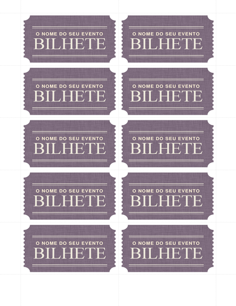 Bilhetes Básicos Bilhetes Básicos