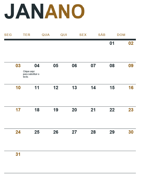 Calendário Calendário