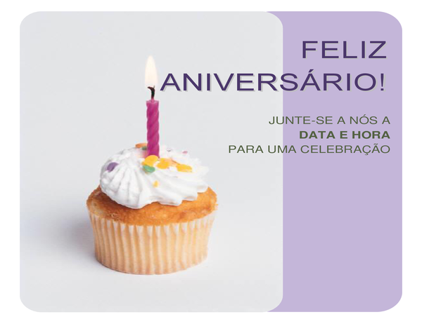 Panfleto de convite para aniversário (com um cupcake) Panfleto de convite para aniversário (com um cupcake)