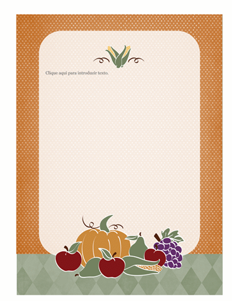 Papel de carta (desenho das colheitas) Papel de carta (desenho das colheitas)